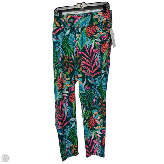 Pants Designer By Lilly Pulitzer In Green & Pink, Size: Xl