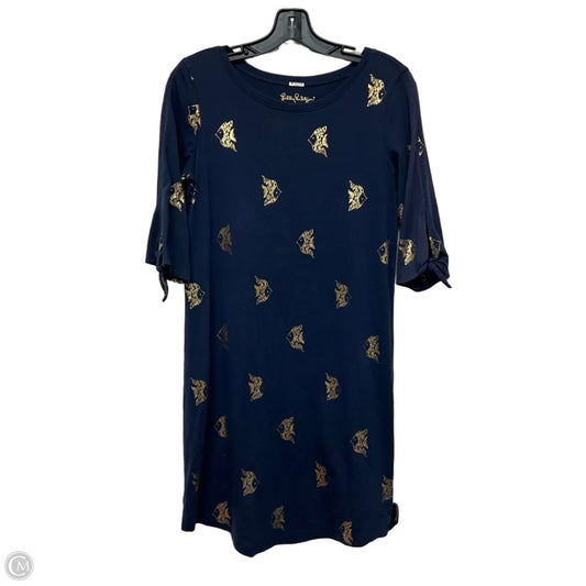Dress Designer By Lilly Pulitzer In Blue & Gold, Size: S