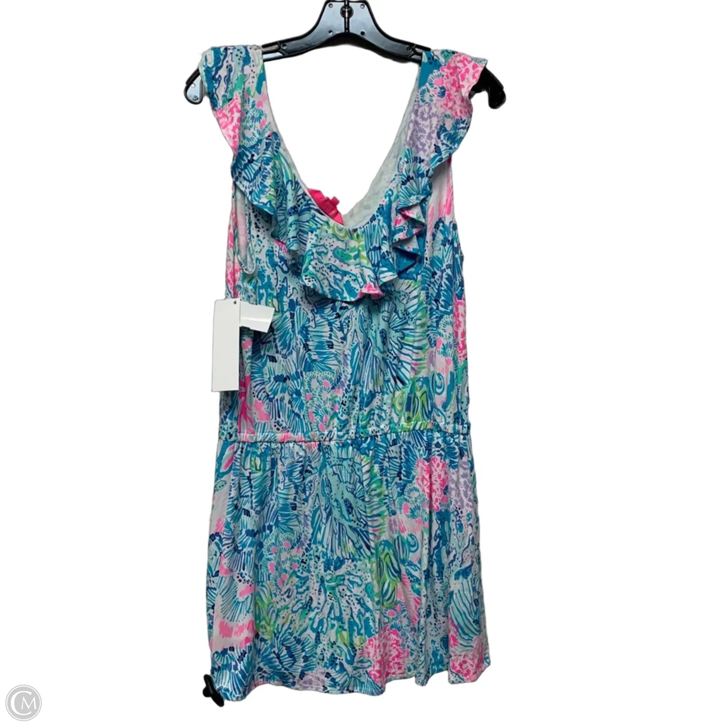 Romper Designer By Lilly Pulitzer In Blue & Pink, Size: M