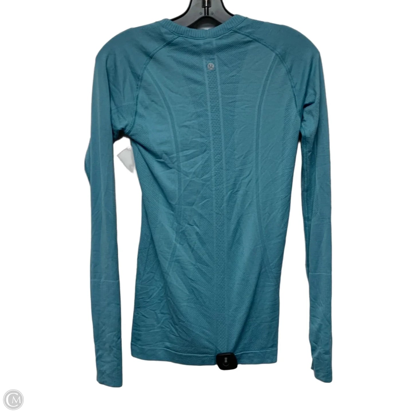 Athletic Top Long Sleeve Collar By Lululemon In Blue, Size: S
