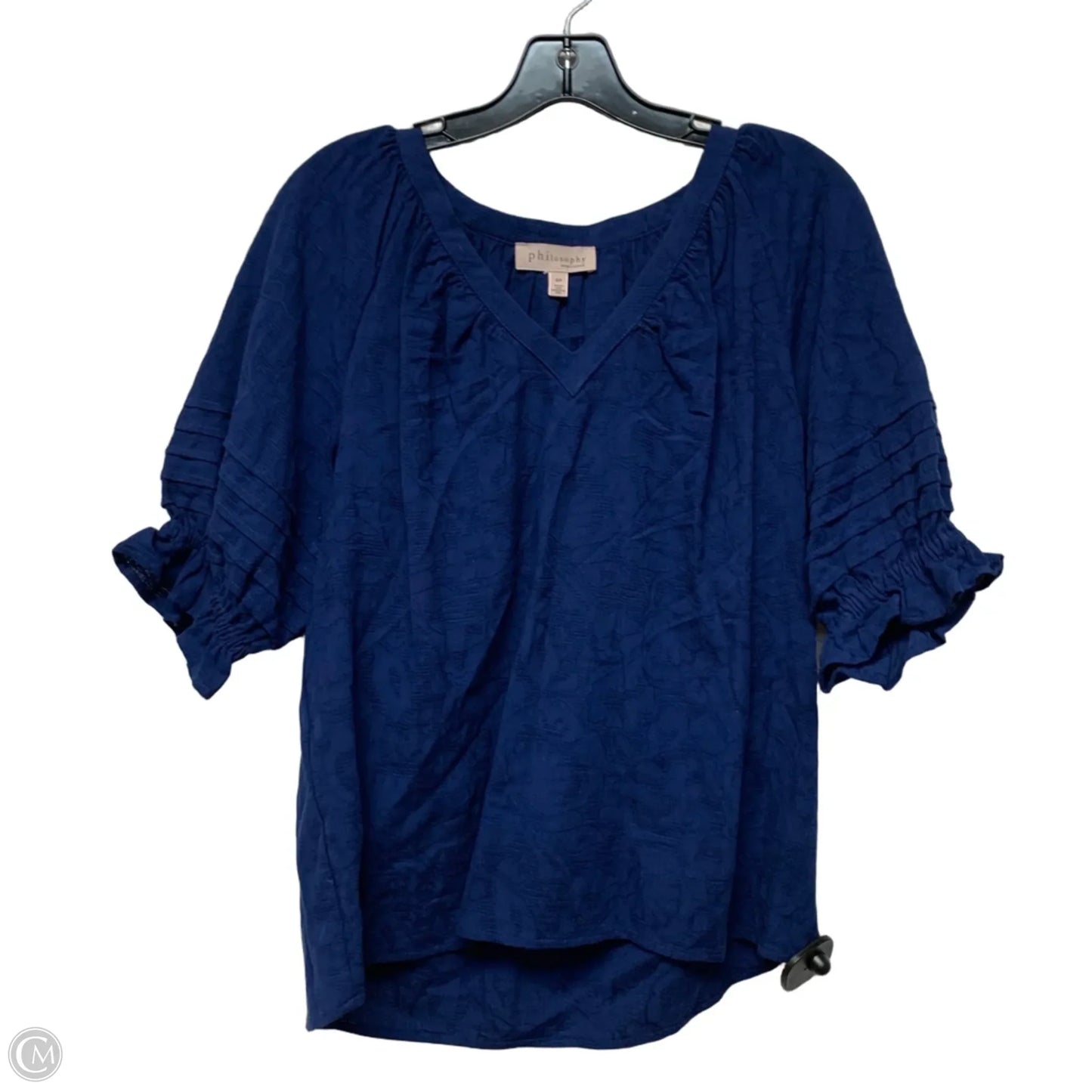 Top Short Sleeve By Philosophy In Blue, Size: S