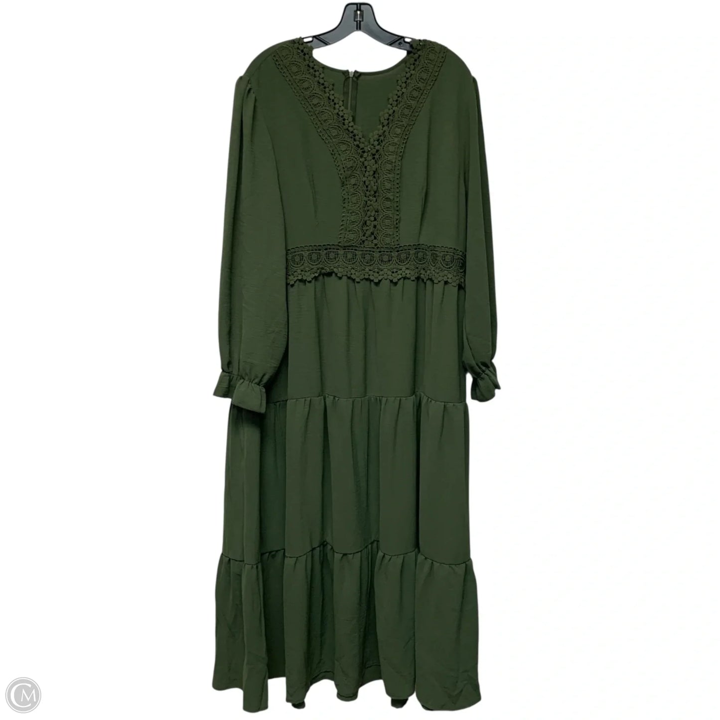 Dress Casual Midi By Emery Rose In Green, Size: 3x