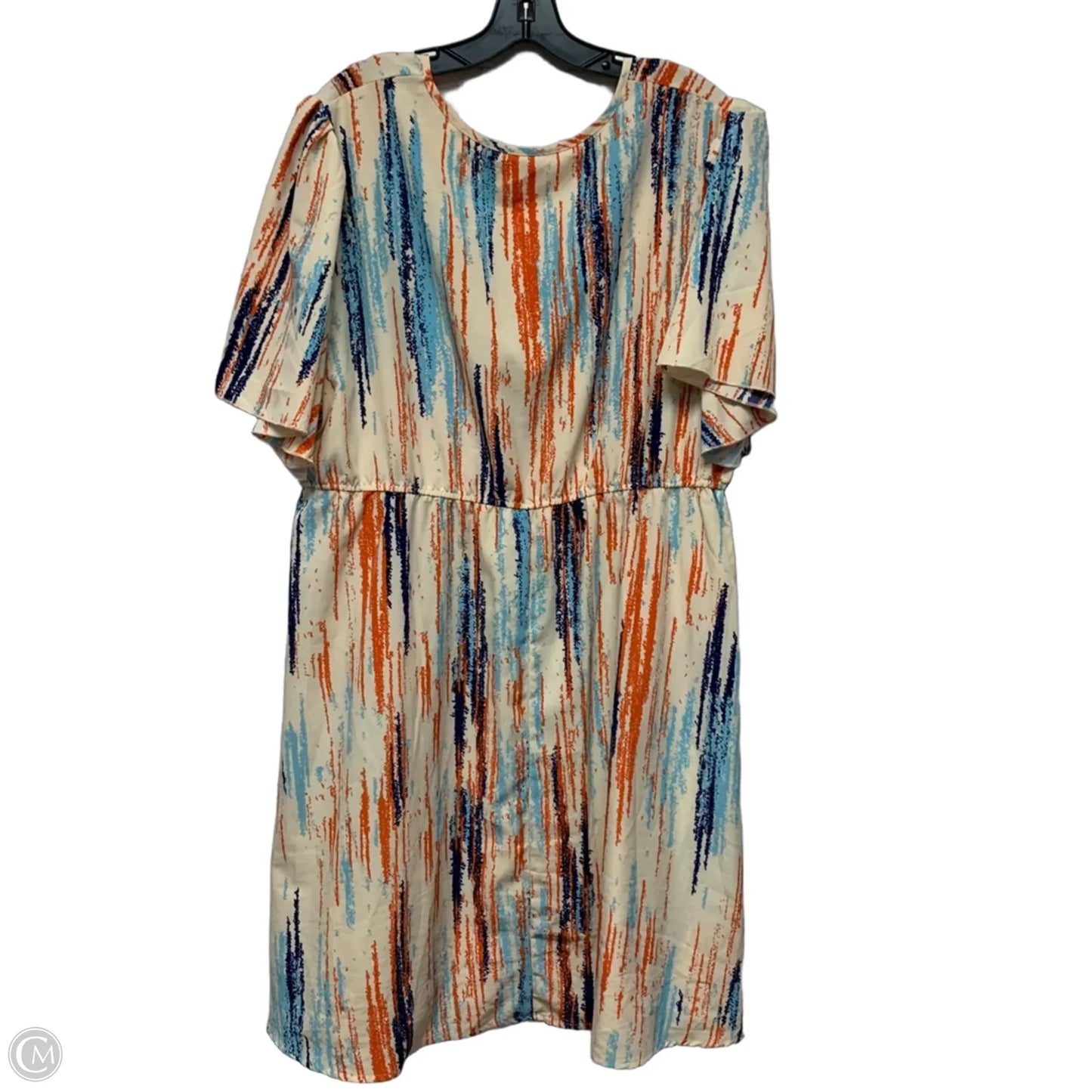 Dress Casual Short By Shein In Blue & Orange, Size: 3x