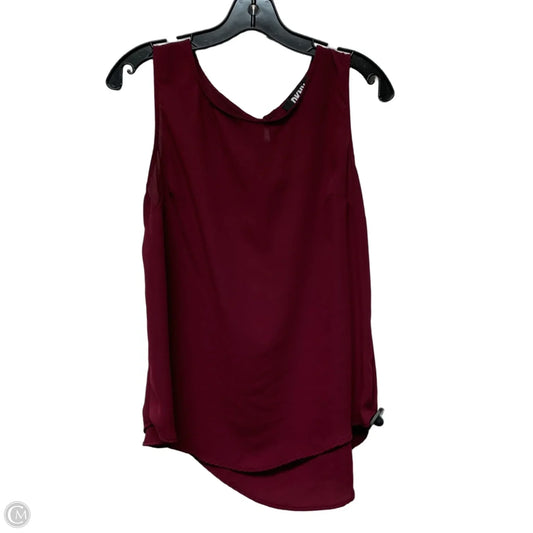 Blouse Sleeveless By Dkny In Maroon, Size: L