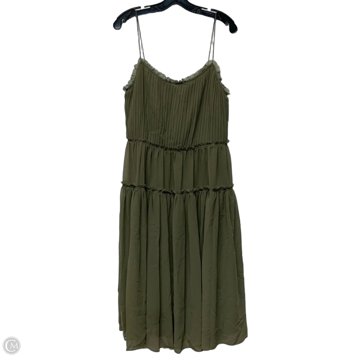 Dress Casual Midi By Banana Republic In Green, Size: L