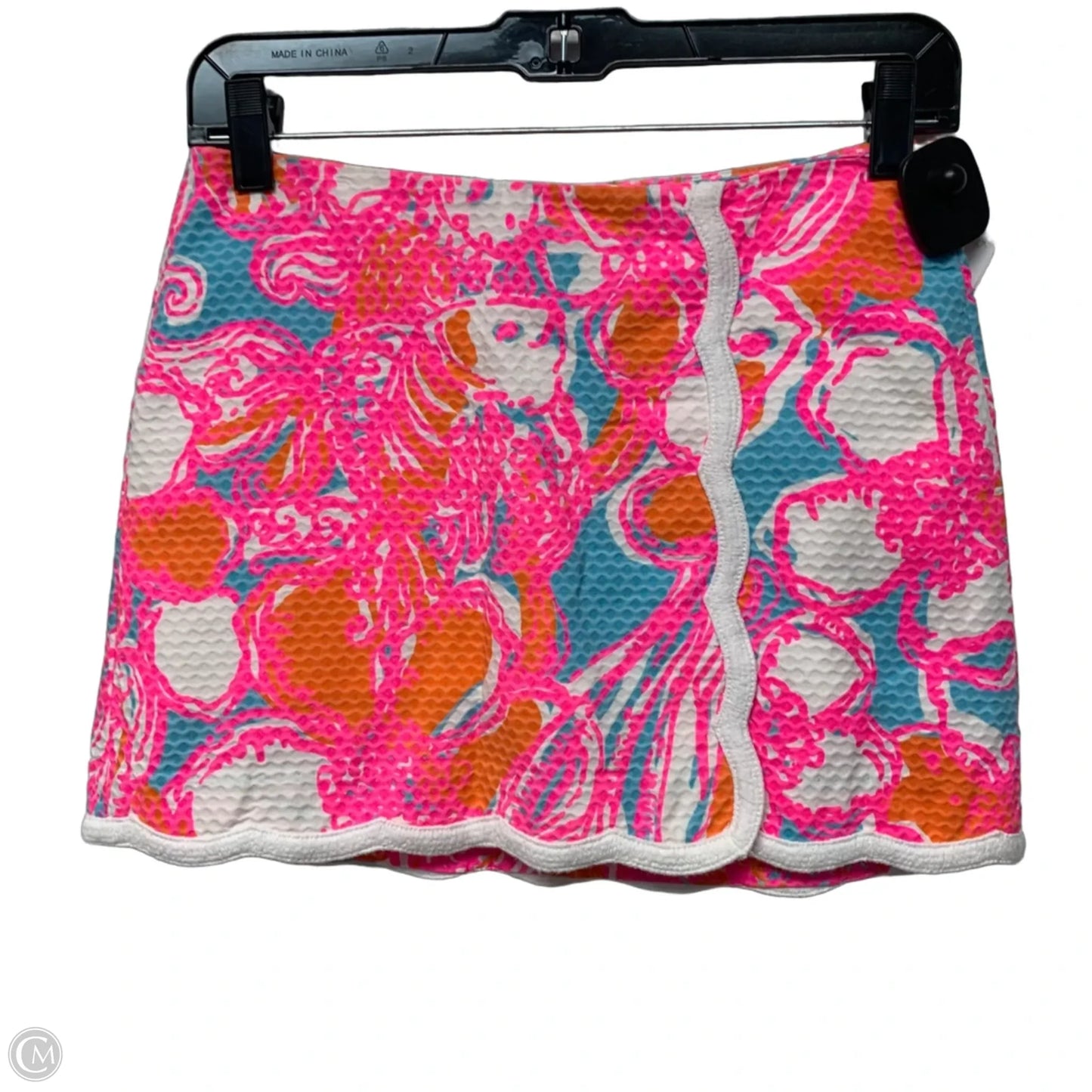 Skort Designer By Lilly Pulitzer In Orange & Pink, Size: Xxs