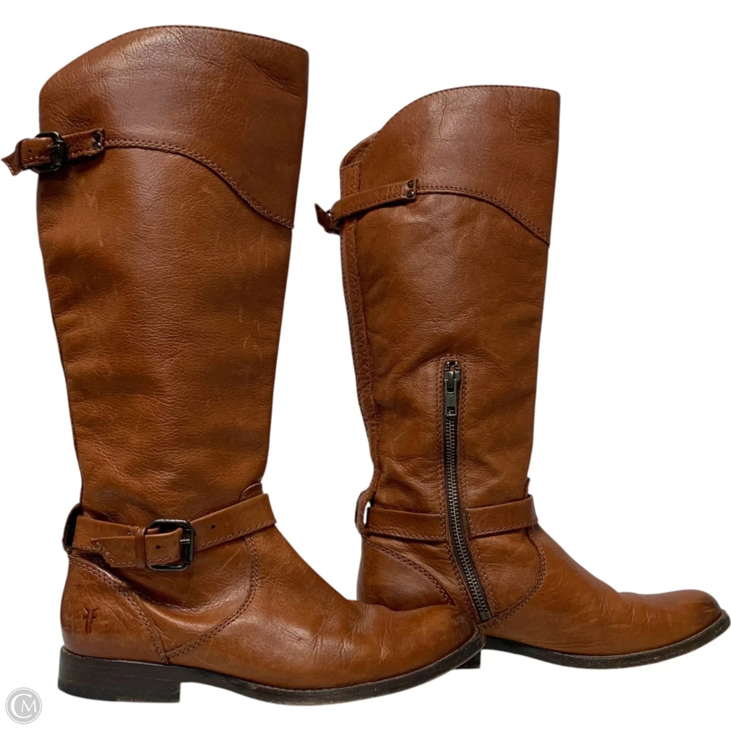 Boots Designer By Frye In Brown, Size: 7