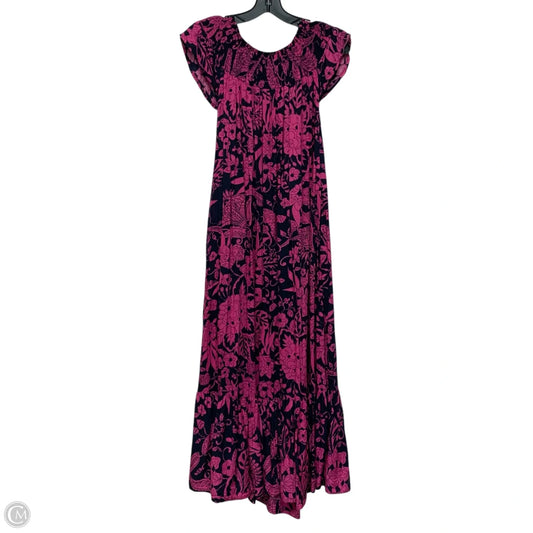 Dress Casual Maxi By Anthropologie In Blue & Pink, Size: Xxs