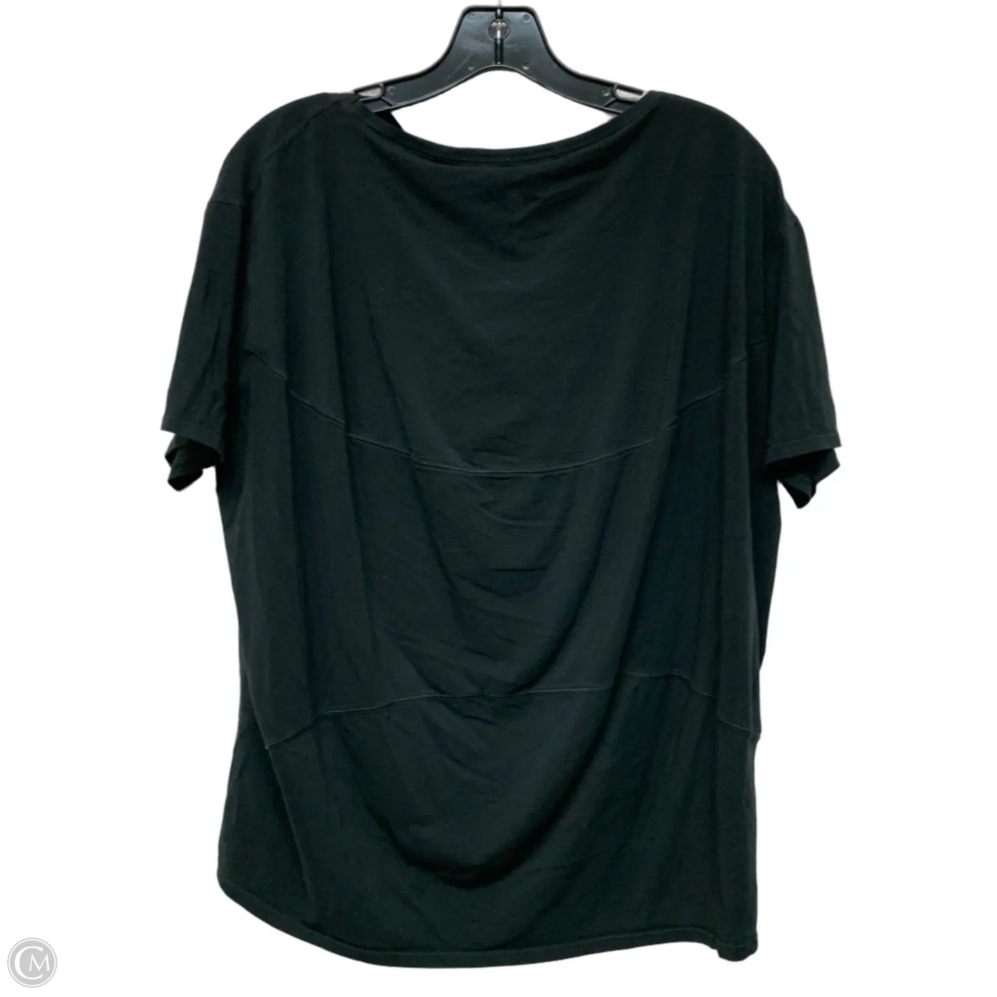 Athletic Top Short Sleeve By Lululemon In Black, Size: M