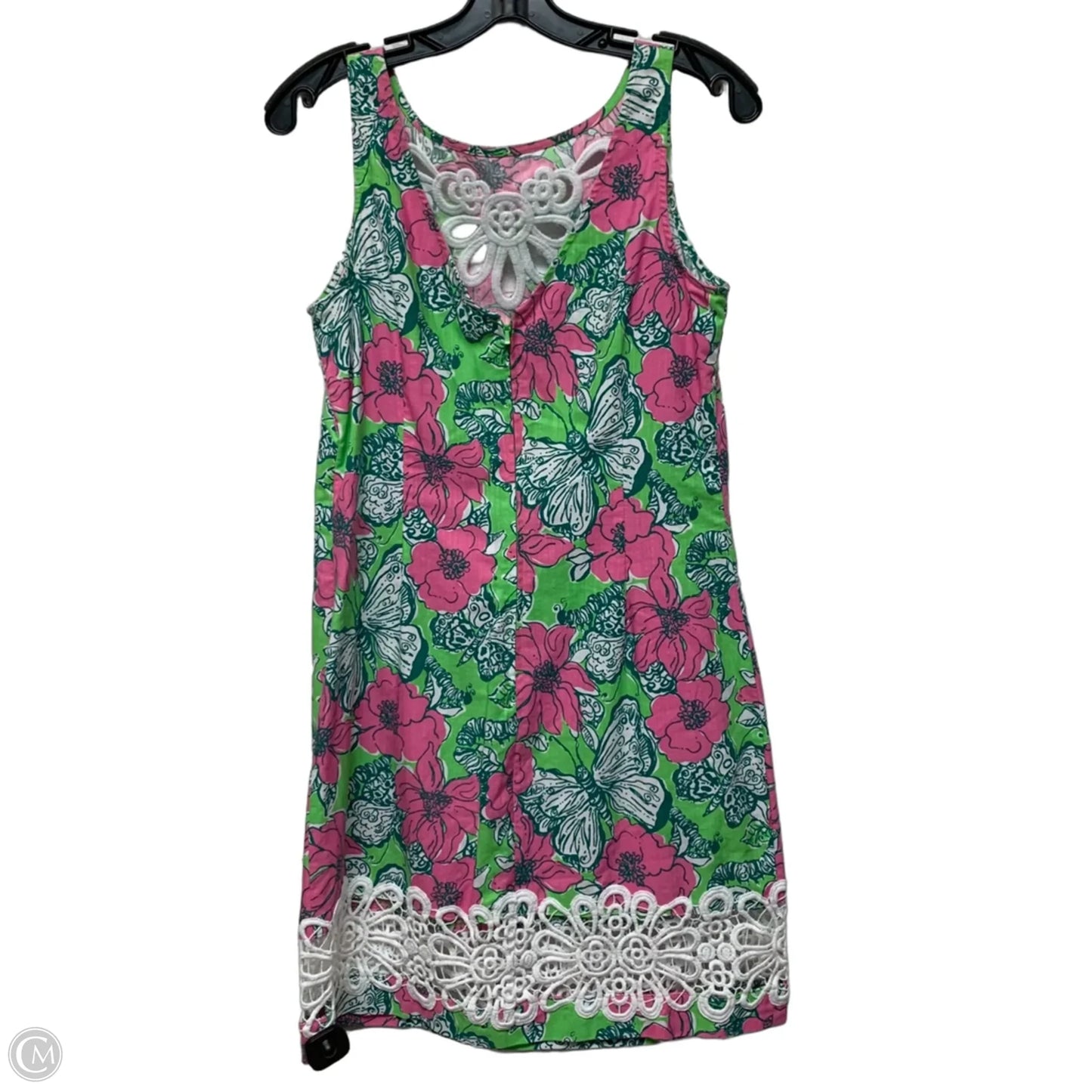 Dress Designer By Lilly Pulitzer In Green & Pink, Size: M