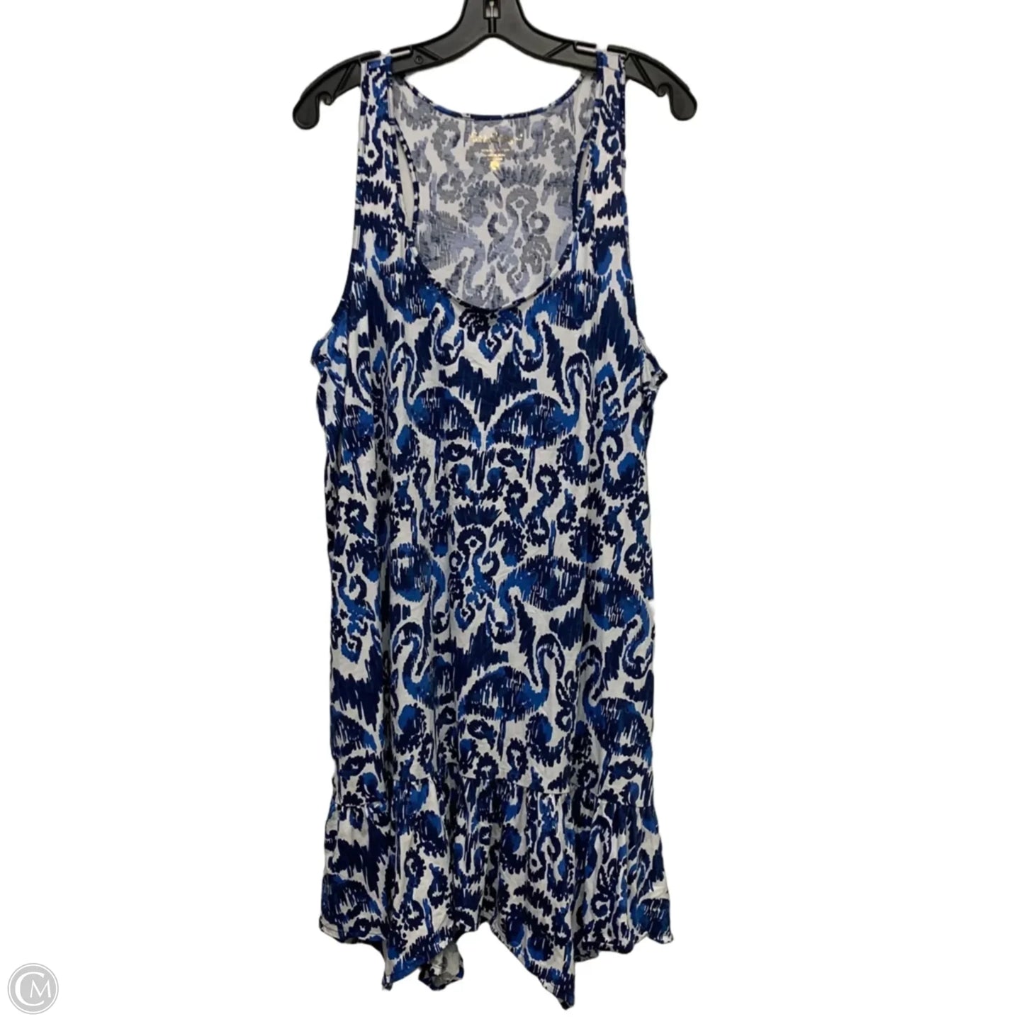 Dress Designer By Lilly Pulitzer In Blue & White, Size: Xl