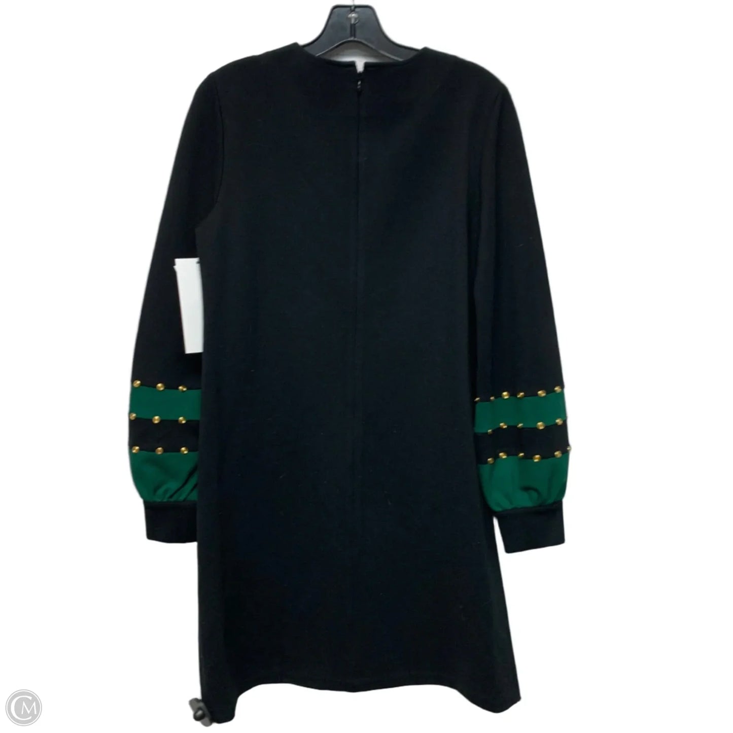 Dress Designer By Tory Burch In Black & Green, Size: M