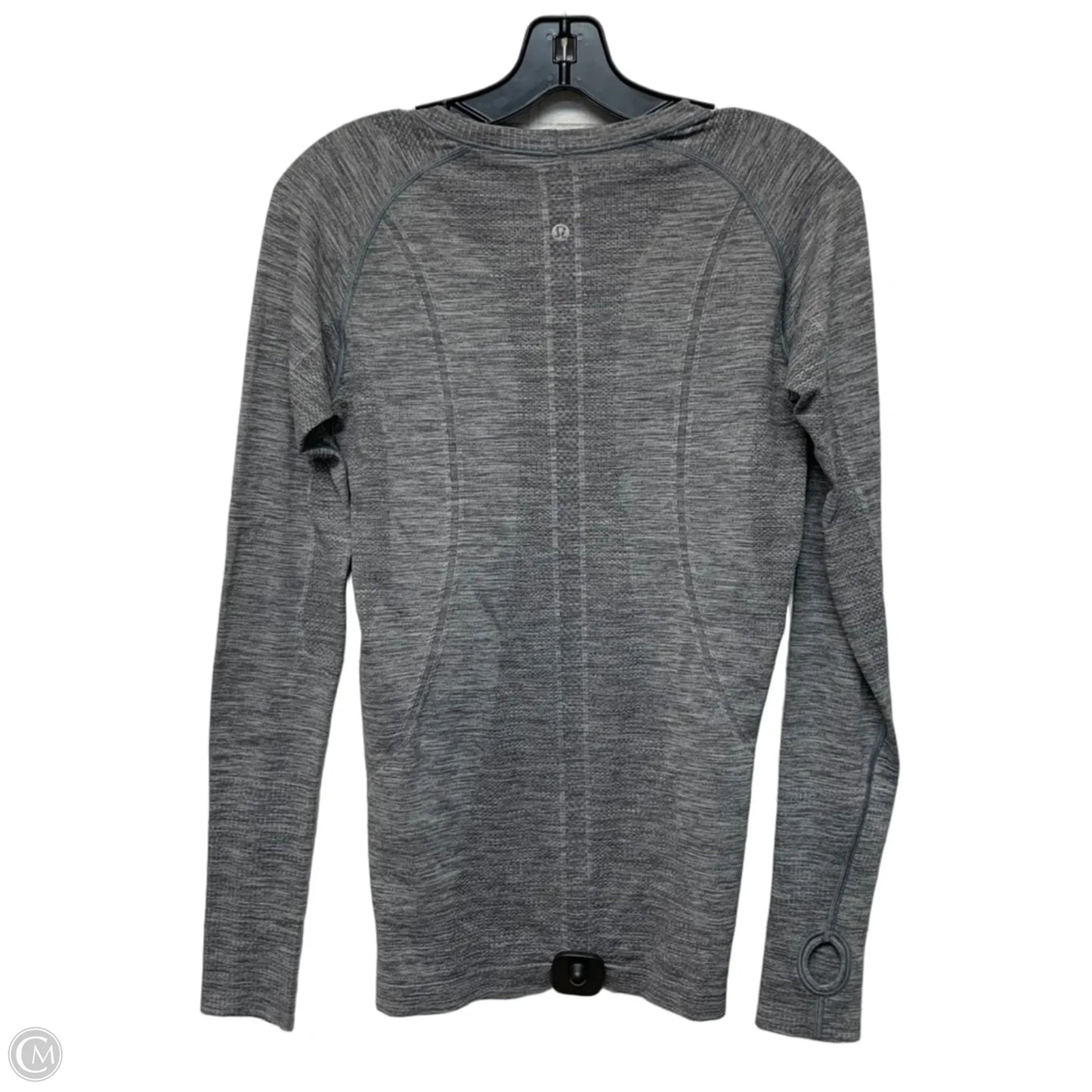 Athletic Top Long Sleeve Crewneck By Lululemon In Grey, Size: M