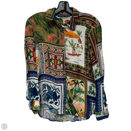 Top Long Sleeve Designer By Farm Rio In Multi-colored, Size: Xs