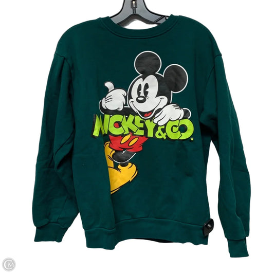Sweatshirt Crewneck By Disney In Green, Size: M