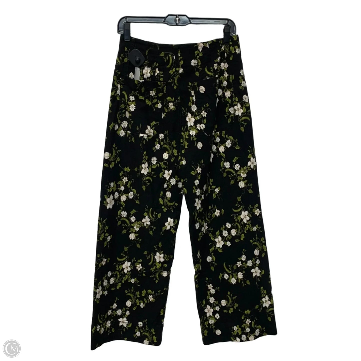 Pants Wide Leg By Maeve In Black & Green, Size: 8
