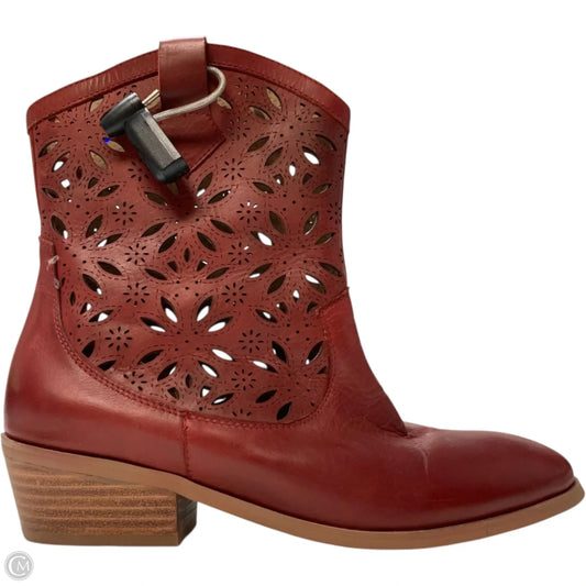 Boots Western By Spring Step In Red, Size: 7.5