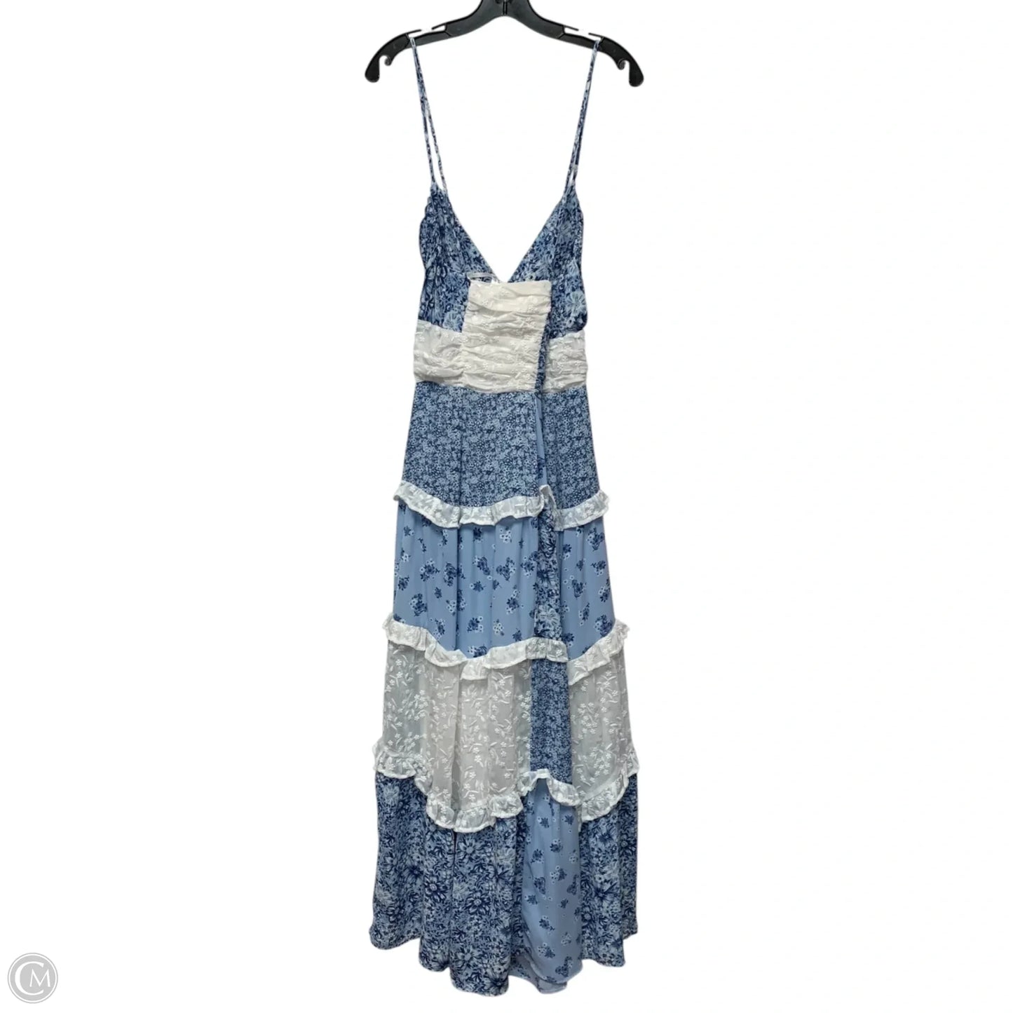 Dress Casual Maxi By Arula In Blue & White, Size: Xl