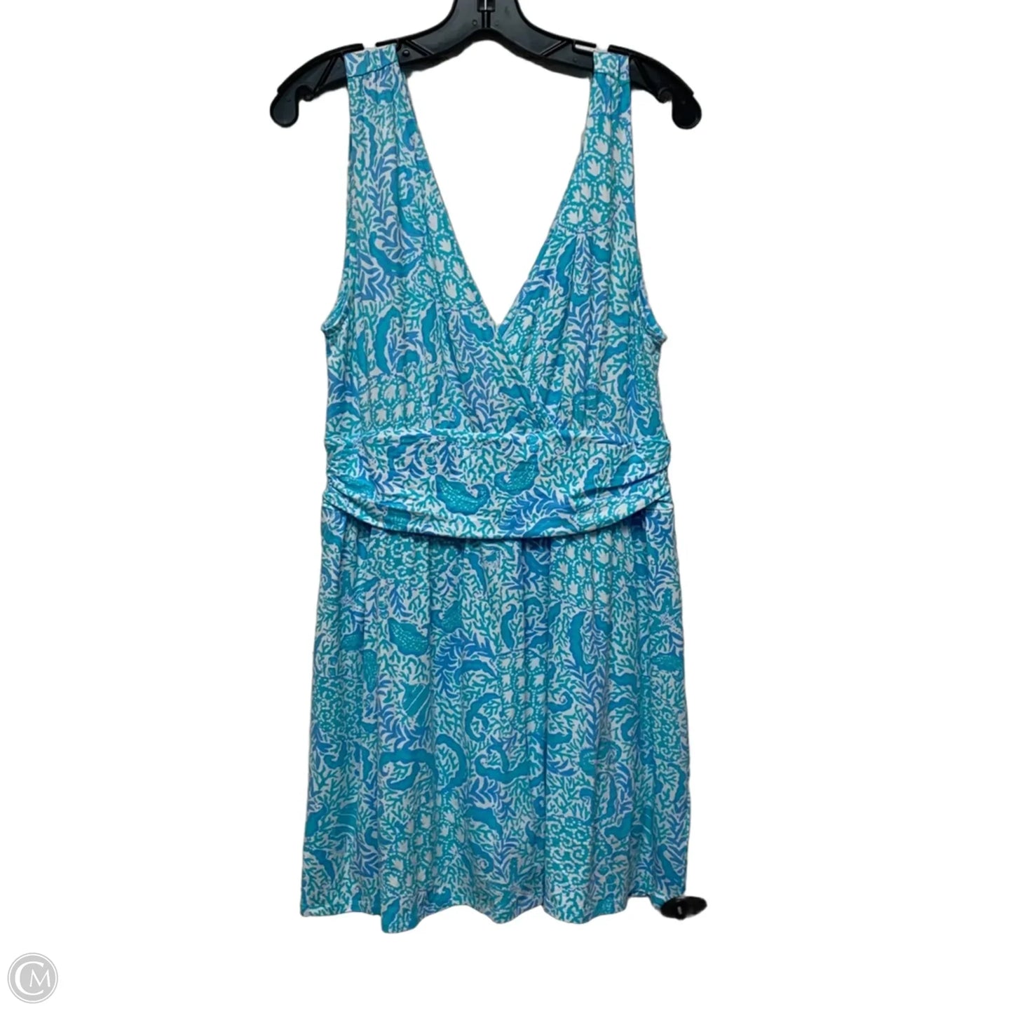 Dress Designer By Lilly Pulitzer In Blue & White, Size: L