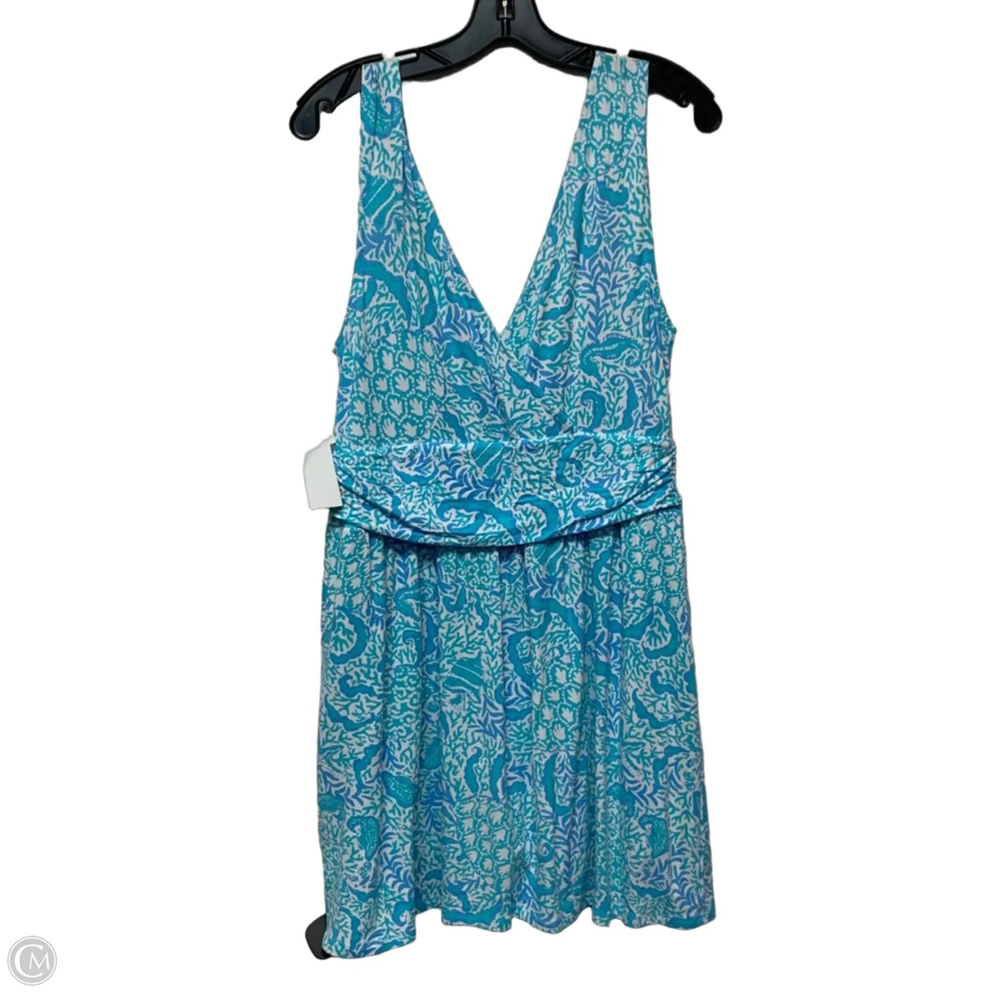 Dress Designer By Lilly Pulitzer In Blue & White, Size: L