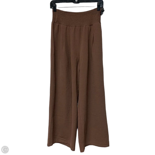 Pants Wide Leg In Brown, Size: M