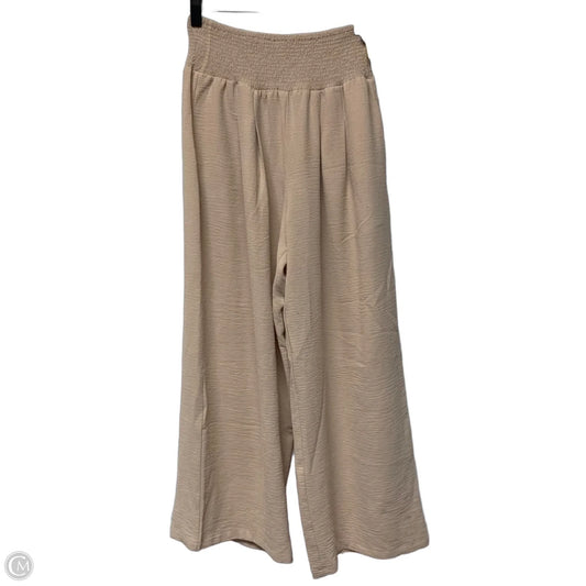 Pants Wide Leg In Tan, Size: M