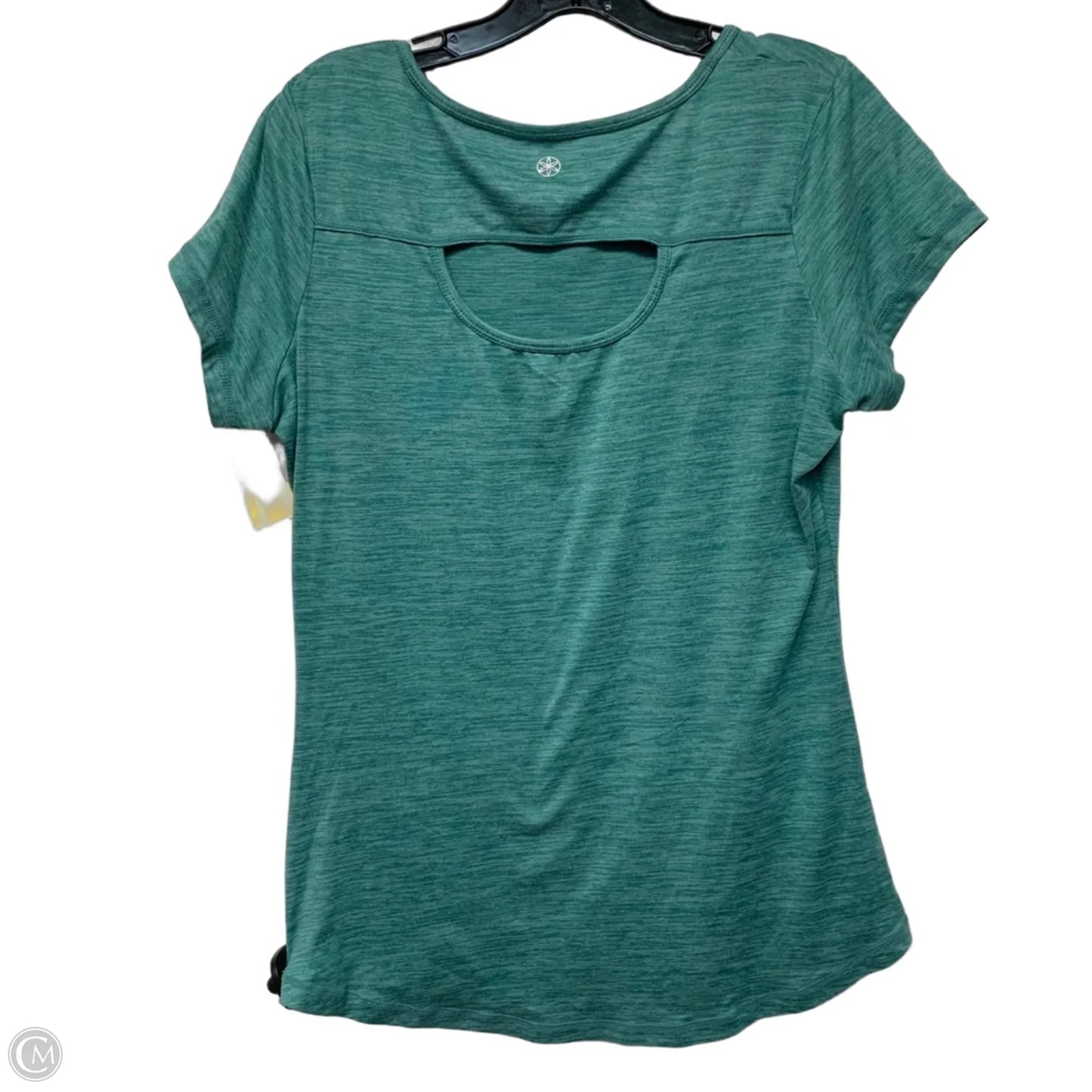 Athletic Top Short Sleeve By Gaiam In Blue, Size: L