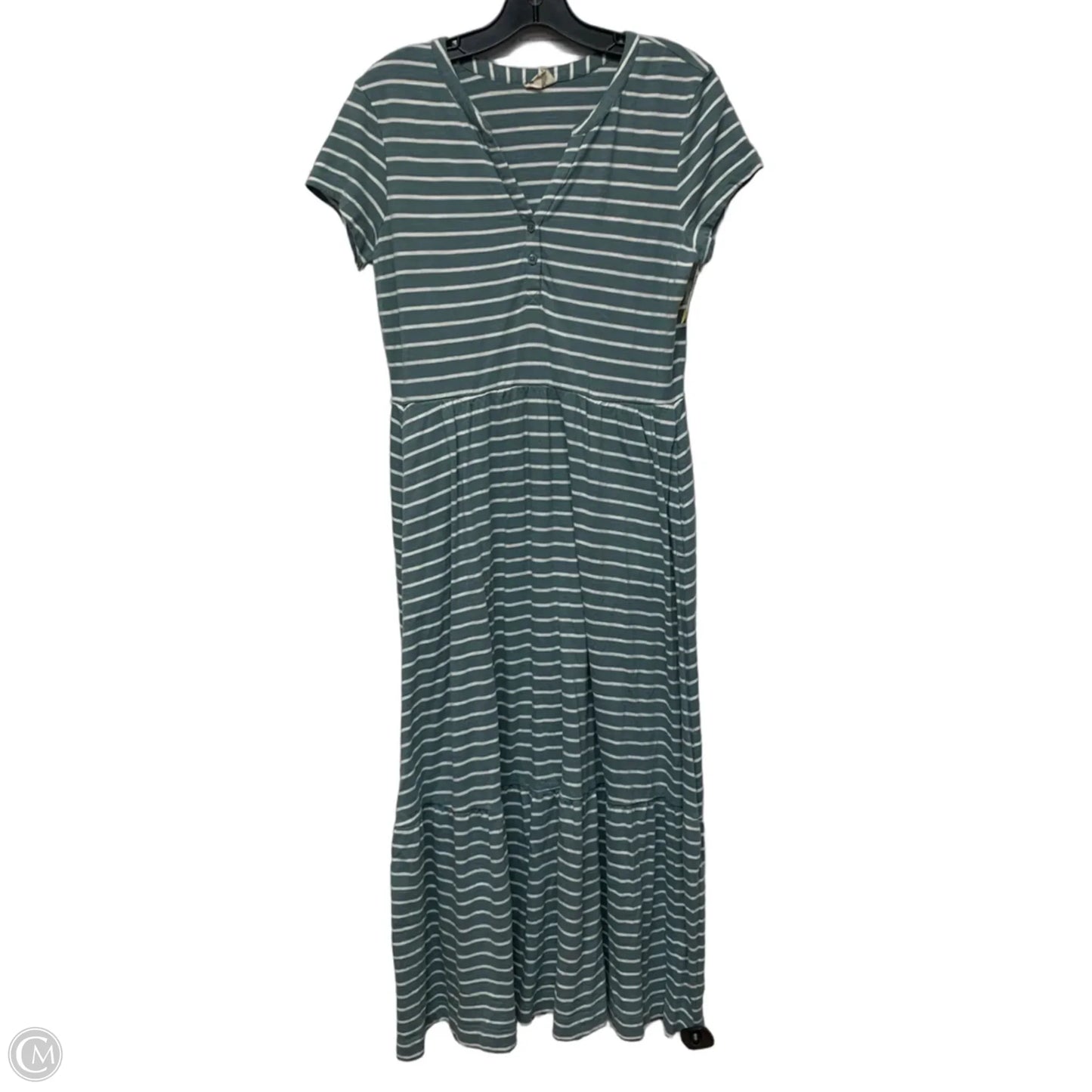 Dress Casual Maxi By Pact In Blue & White, Size: M