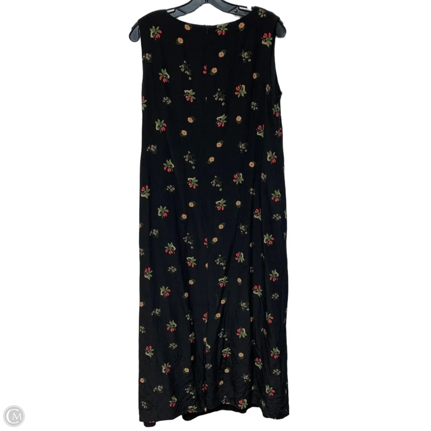Dress Casual Midi By Talbots In Black & Red, Size: Xl