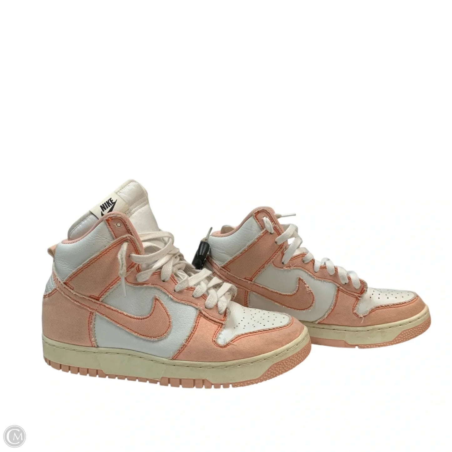 Shoes Sneakers By Nike In Orange & White, Size: 10