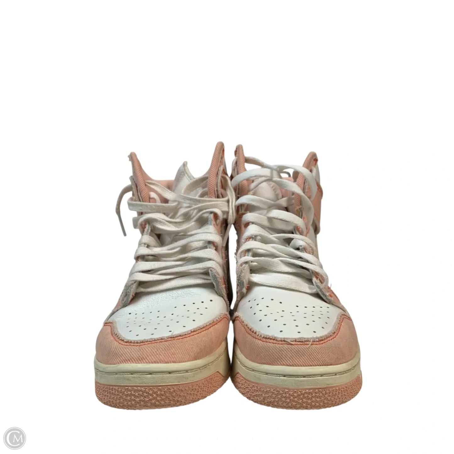 Shoes Sneakers By Nike In Orange & White, Size: 10