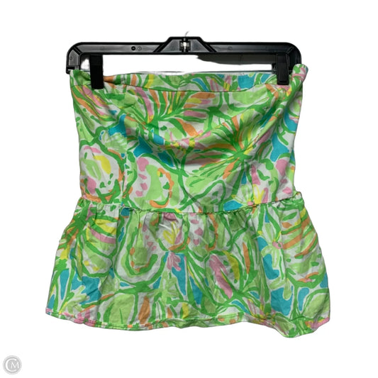 Top Sleeveless Designer By Lilly Pulitzer In Green & Orange, Size: M