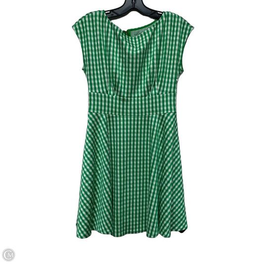 Dress Designer By Kate Spade In Green & White, Size: S