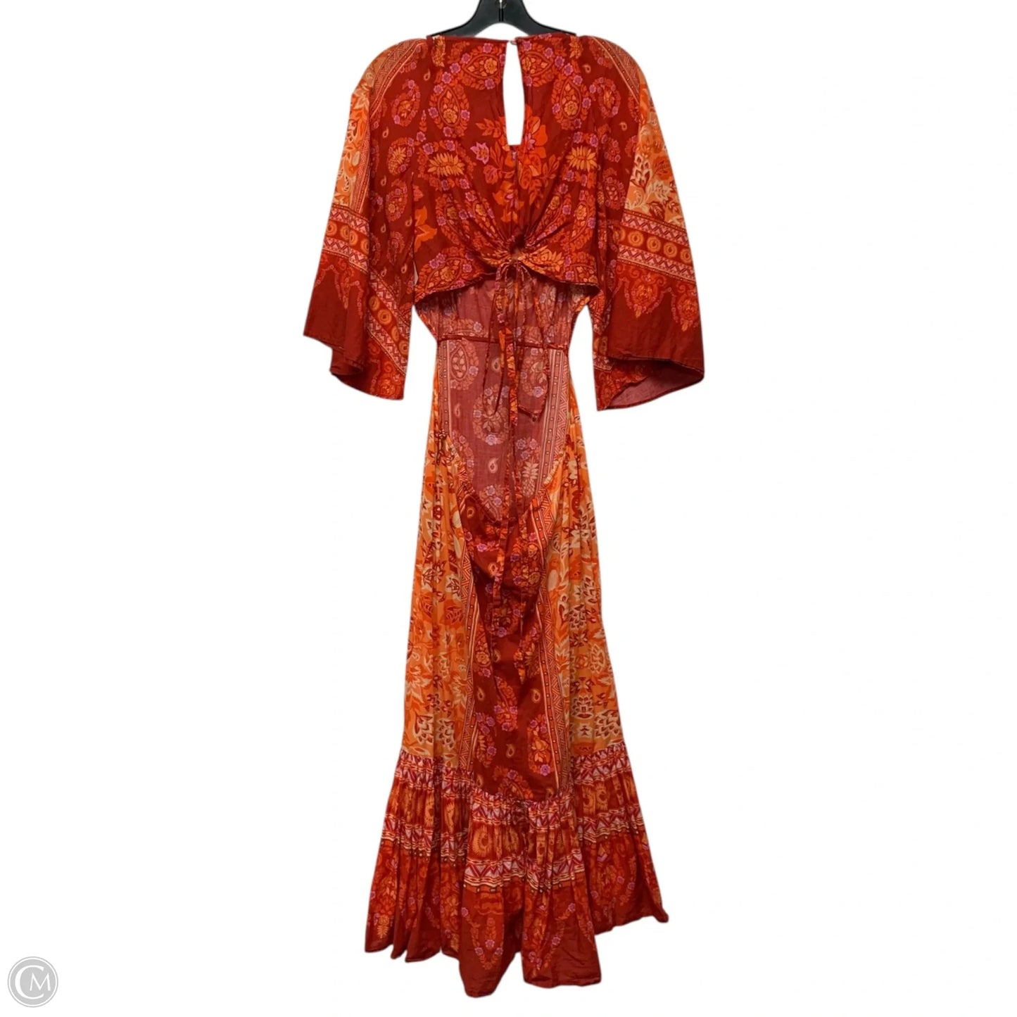 Dress Designer By Farm Rio In Orange & Pink, Size: M