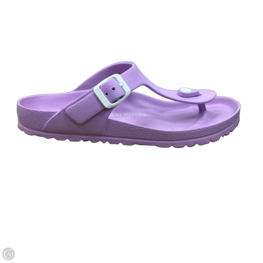 Sandals Flats By Birkenstock In Purple, Size: 6.5