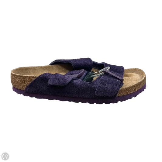 Sandals Flats By Birkenstock In Purple, Size: 6