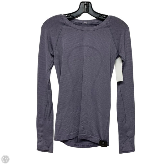Athletic Top Long Sleeve Crewneck By Lululemon In Purple, Size: S