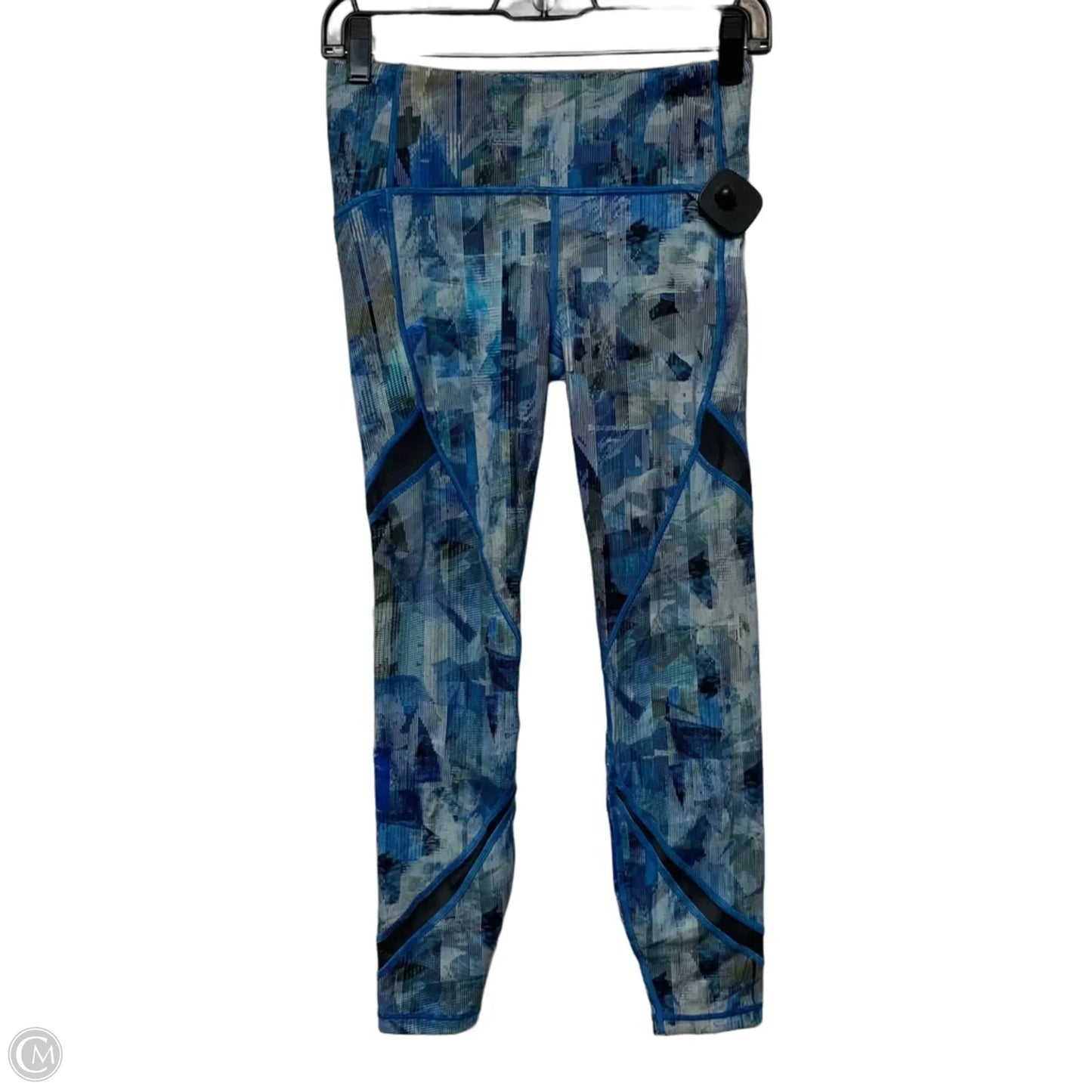 Athletic Leggings Capris By Lululemon In Blue & Green, Size: S
