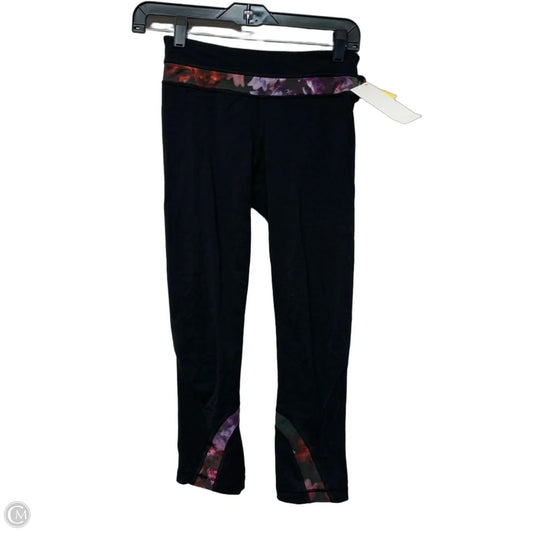 Athletic Leggings Capris By Lululemon In Black & Purple, Size: S