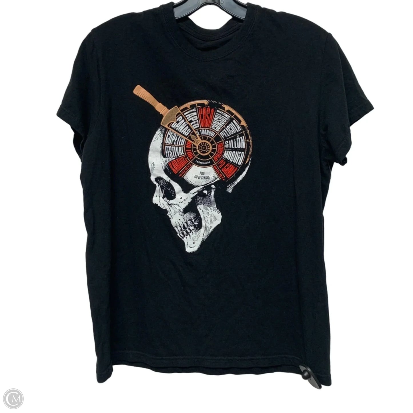 Top Short Sleeve By reizentolo In Black, Size: S