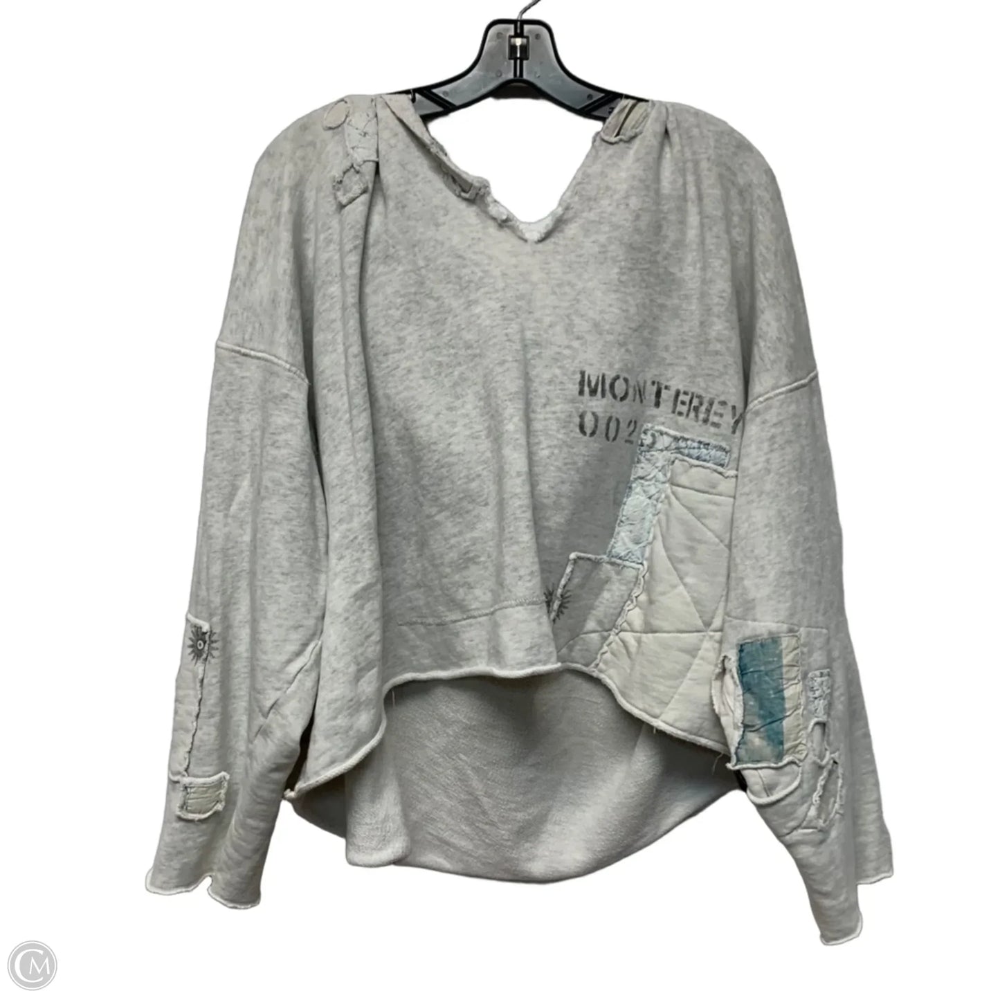 Sweatshirt Hoodie By We The Free In Blue & Grey, Size: Xl