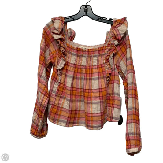 Top Long Sleeve By We The Free In Orange & Pink, Size: Xs