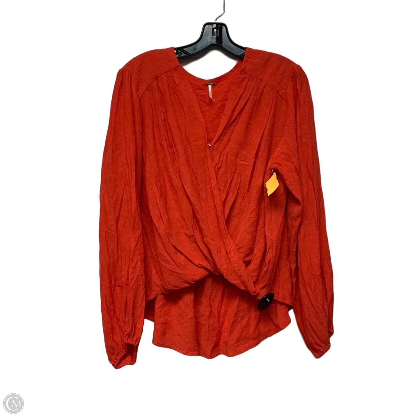 Top Long Sleeve By Free People In Orange, Size: S
