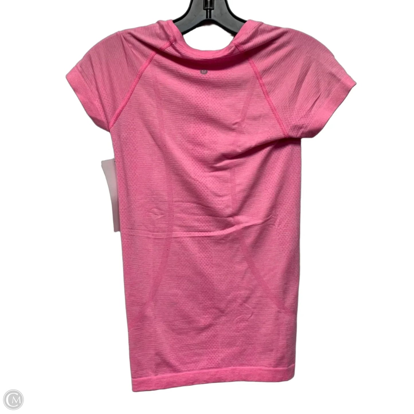 Athletic Top Short Sleeve By Lululemon In Pink, Size: Xs