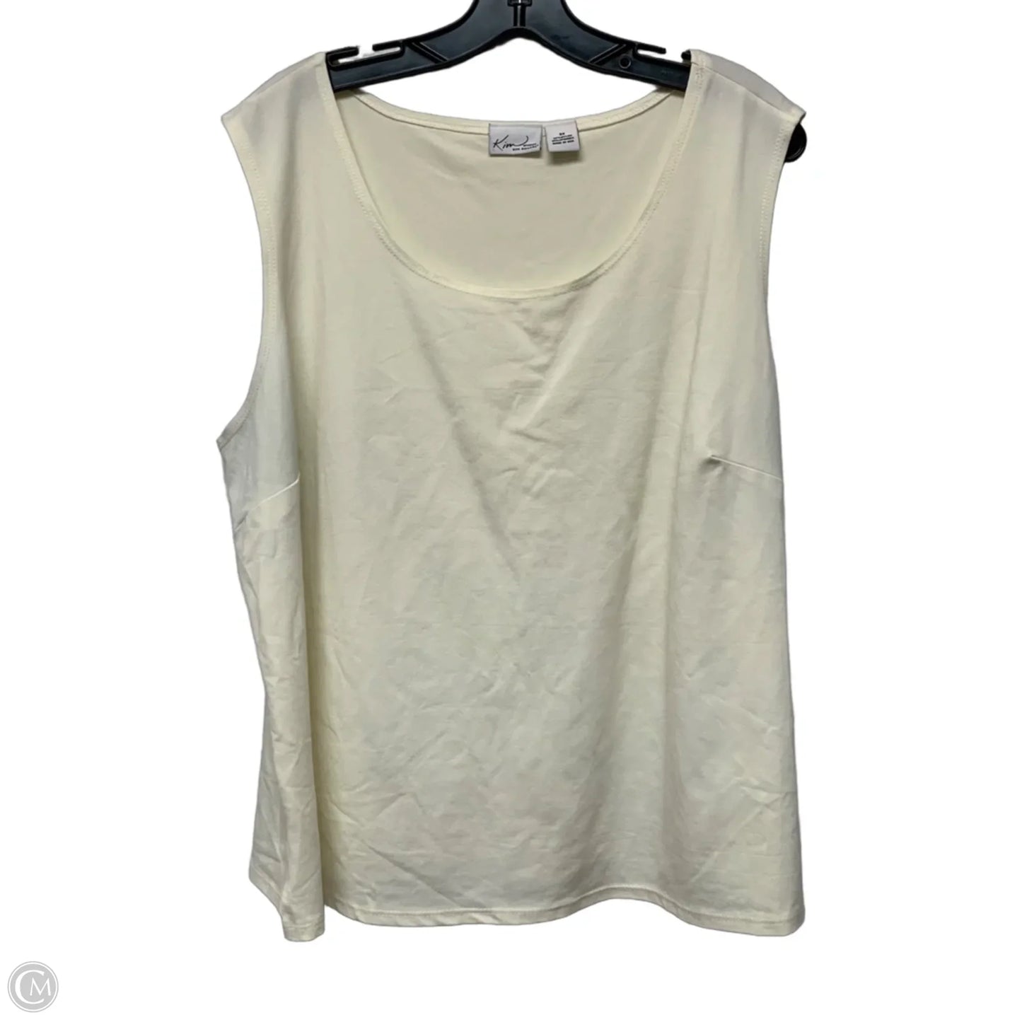 Top Sleeveless Basic By Kim Rogers In Cream, Size: 3x