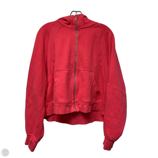 Athletic Sweatshirt Hoodie By Lululemon In Pink, Size: Xl
