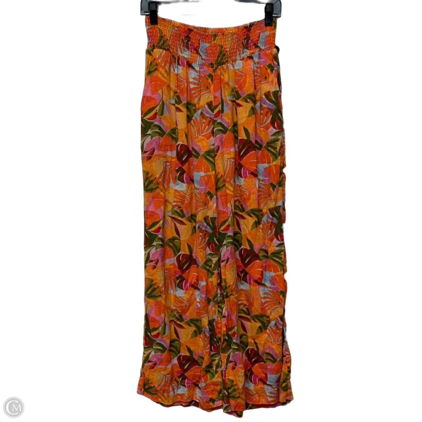 Pants Linen By C And C In Orange, Size: M