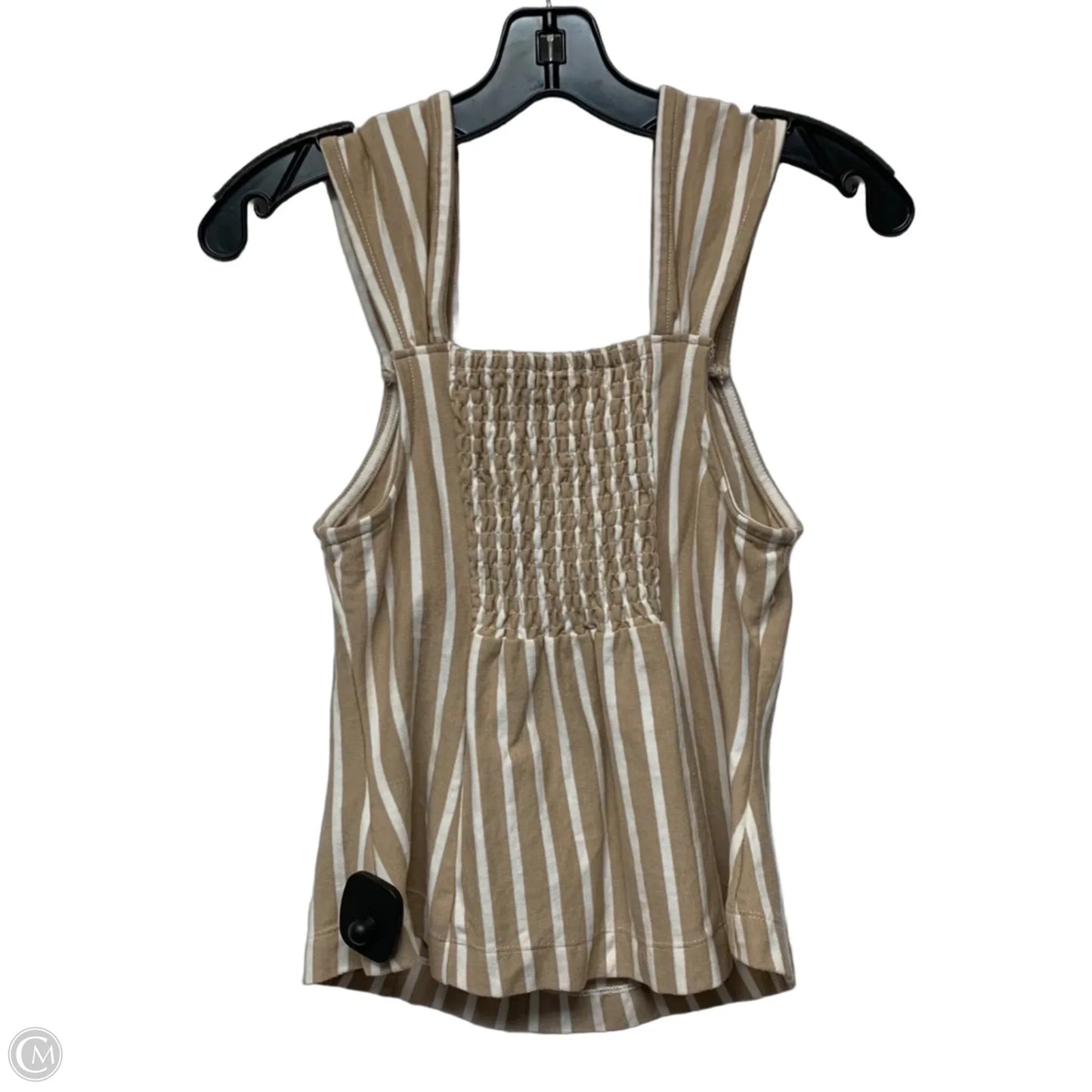 Top Sleeveless By Maeve In Brown & Cream, Size: S