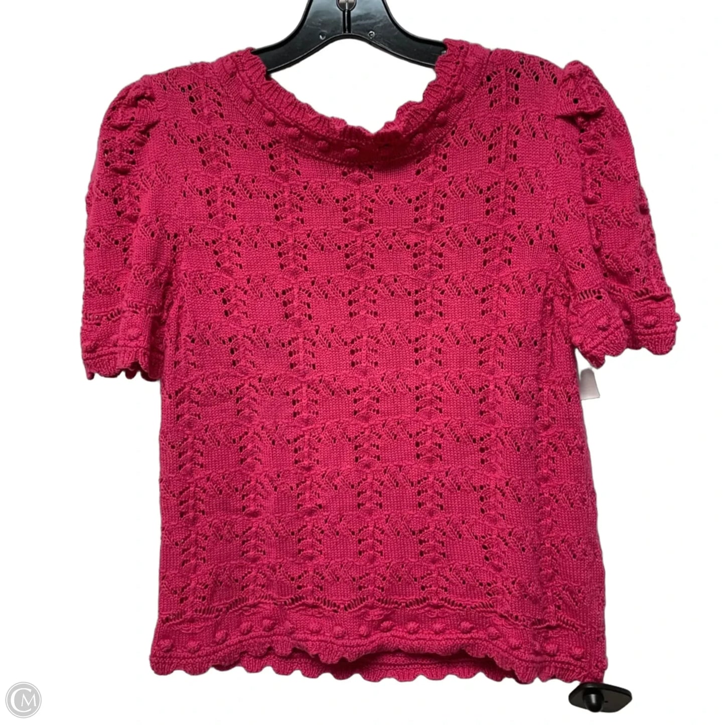 Top Short Sleeve By Anthropologie In Pink, Size: S