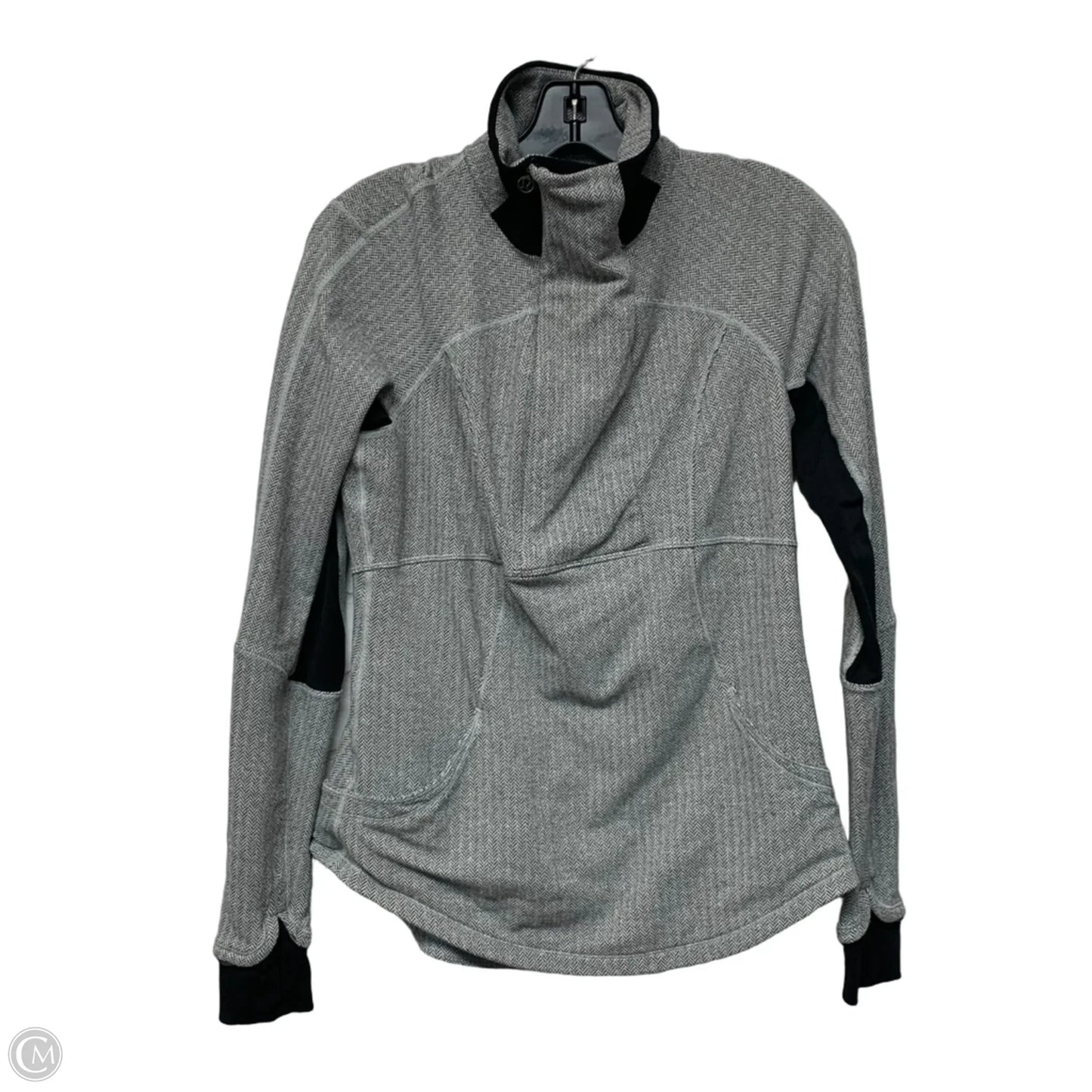 Athletic Sweatshirt Collar By Lululemon In Grey, Size: M